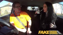 Fake Driving School Hard Sex and Creampie on 2nd Lesson for Alessa Savage