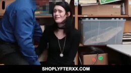 Skinny black haired teen shoplyfter Girl Get Punished for Steals Clothes - Ivy Aura