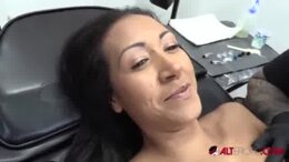 Latina Slut Sindy Ink Horny Tattoo Session